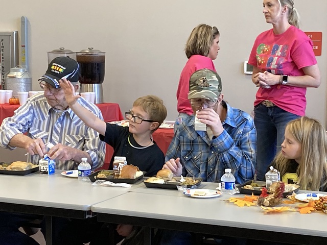 Lunch with Dad and Grandpa.